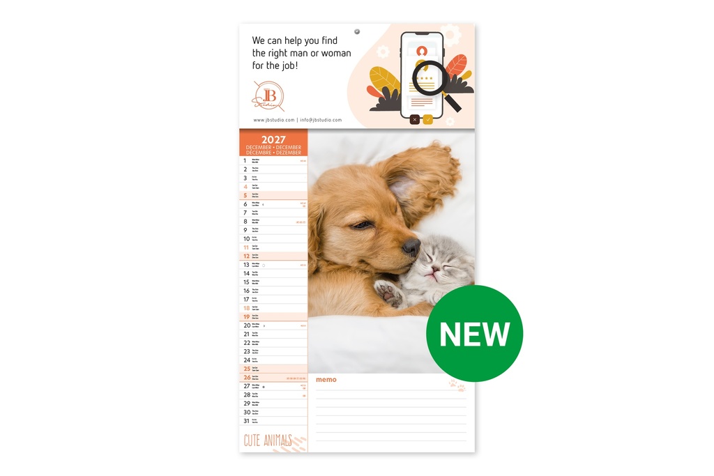 Cute animals - 13 leaves - mailing size
