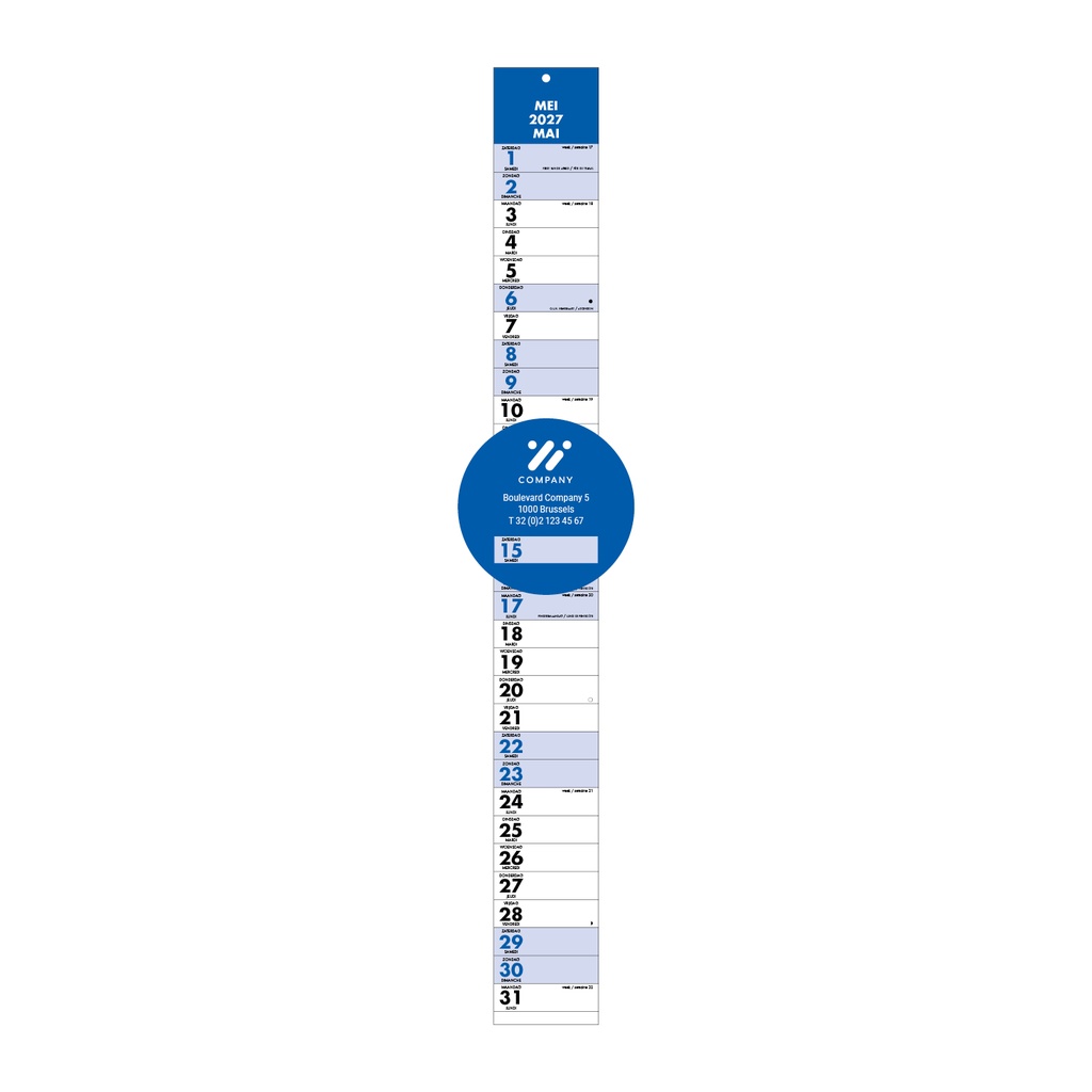 Calendrier languette